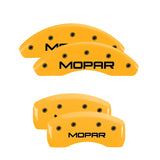 MGP Caliper Covers 32013SMOPYL Set of 4: Yellow finish, Black MOPAR
