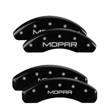 Load image into Gallery viewer, MGP Caliper Covers 32014SMOPBK Set of 4: Black finish, Silver MOPAR