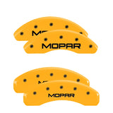 MGP Caliper Covers 32014SMOPYL Set of 4: Yellow finish, Black MOPAR
