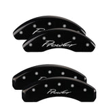 MGP Caliper Covers 32014SPRLBK Set of 4: Black finish, Silver Prowler