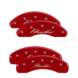 MGP Caliper Covers 32014SPRLRD Set of 4: Red finish, Silver Prowler