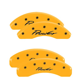 MGP Caliper Covers 32014SPRLYL Set of 4: Yellow finish, Black Prowler