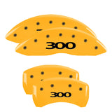 MGP Caliper Covers 32016S300YL Set of 4: Yellow finish, Black 300 (Pre-2017)