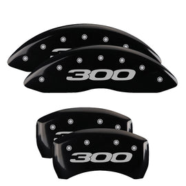 MGP Caliper Covers 32016S301BK Set of 4: Black finish, Silver Chrysler 300 (2017)