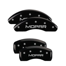 Load image into Gallery viewer, MGP Caliper Covers 32018SMOPBK Set of 4: Black finish, Silver MOPAR