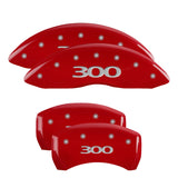 MGP Caliper Covers 32020S300RD Set of 4: Red finish, Silver 300 (Pre-2017)