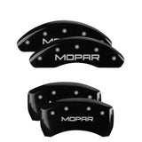 MGP Caliper Covers 32022SMOPBK Set of 4: Black finish, Silver MOPAR