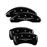 MGP Caliper Covers 32023SCW1BK Set of 4: Black finish, Silver Chrysler Wing Style 1