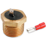 AutoMeter 3247 Closes at temperatures 220 deg. F and higher. Opens at temps below 190 deg. F.