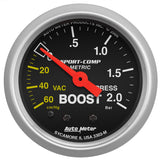 AutoMeter 3303-M Traditional incandescent lighting illuminates around the perimeter of the dial