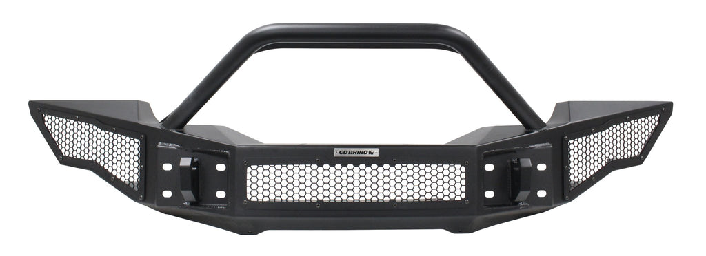 Go Rhino 331201T Rockline Winch-Ready Full Width Bumper With Overrider For Jeep