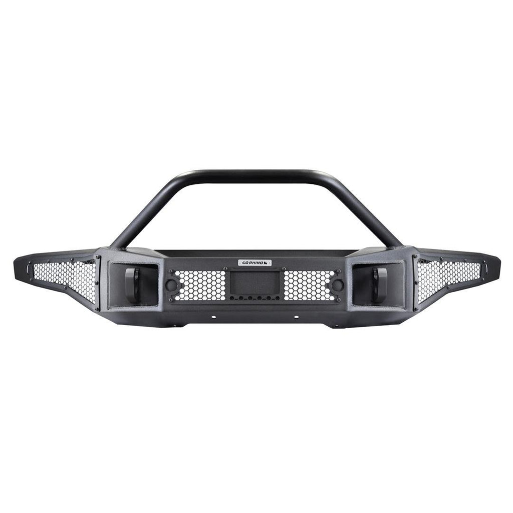 Go Rhino 331401T Rockline Winch-Ready Front Full Width Bumper With Overrider For Ford Bronco
