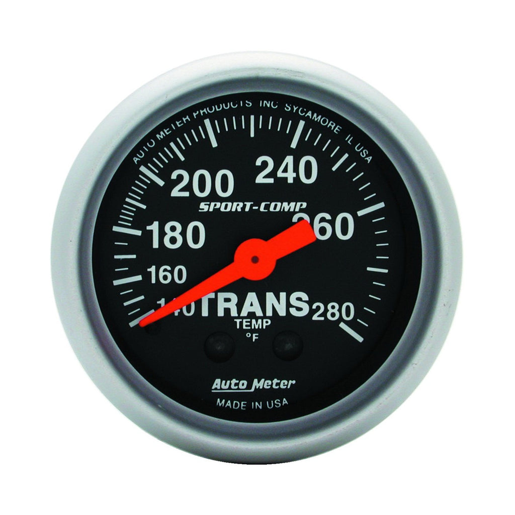 AutoMeter 3351 Traditional incandescent lighting illuminates around the perimeter of the dial