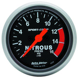 AutoMeter 3374 Traditional incandescent lighting illuminates around the perimeter of the dial