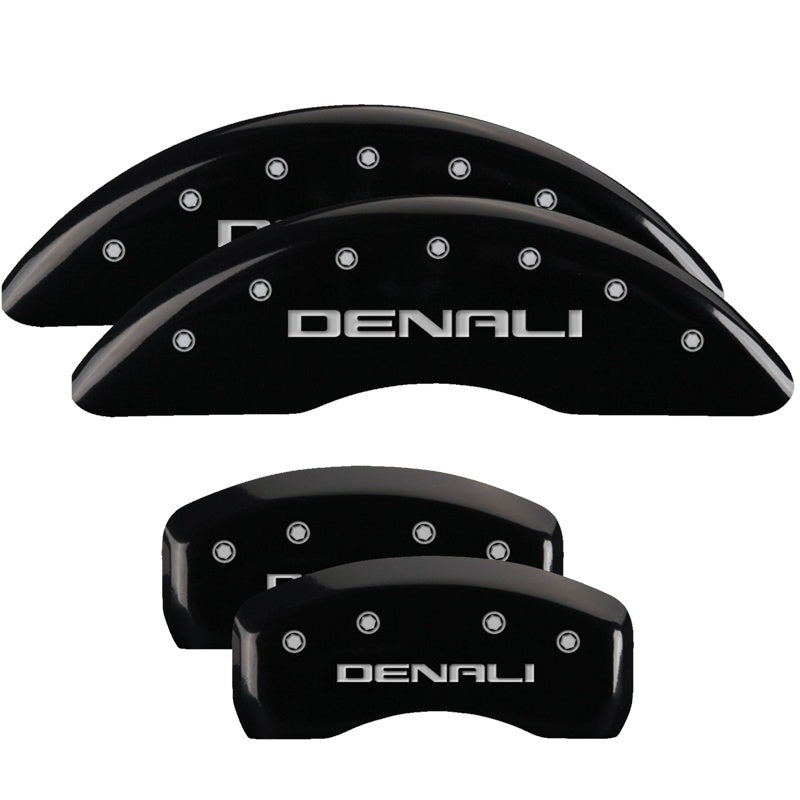 MGP Caliper Covers 34001SDNLBK Set of 4: Black finish, Silver Denali