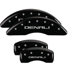 Load image into Gallery viewer, MGP Caliper Covers 34001SDNLBK Set of 4: Black finish, Silver Denali