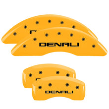 Load image into Gallery viewer, MGP Caliper Covers 34001SDNLYL Set of 4: Yellow finish, Black Denali