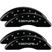 Load image into Gallery viewer, MGP Caliper Covers 34003SDNLBK Set of 4: Black finish, Silver Denali