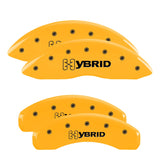 MGP Caliper Covers 34004SHYBYL Set of 4: Yellow finish, Black Hybrid (GM)