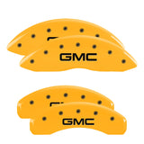 MGP Caliper Covers 34005SGMCYL Set of 4: Yellow finish, Black GMC