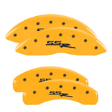 MGP Caliper Covers 34006SSSRYL Set of 4: Yellow finish, Black SSR