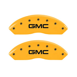 MGP Caliper Covers 34012FGMCYL Front Set of 2: Yellow finish, Black GMC