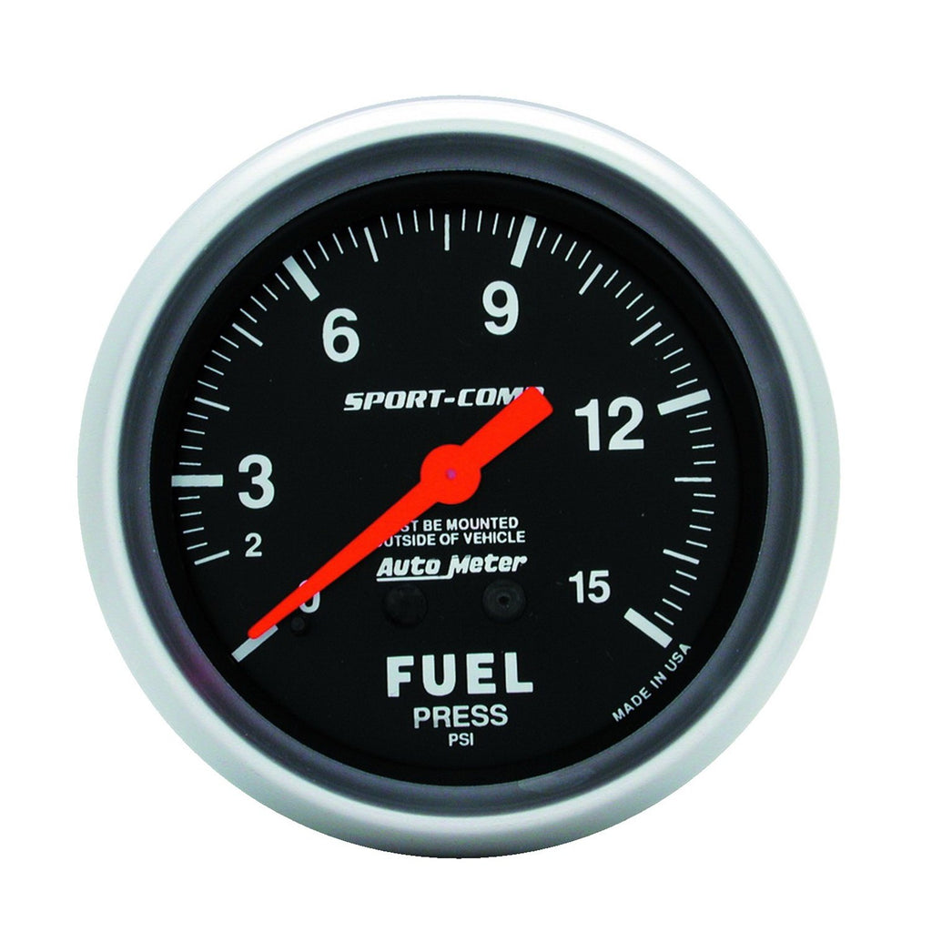 AutoMeter 3411 Traditional incandescent lighting illuminates around the perimeter of the dial