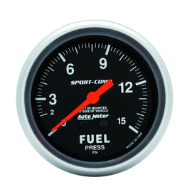 AutoMeter 3411 Traditional incandescent lighting illuminates around the perimeter of the dial