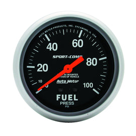 AutoMeter 3412 Traditional incandescent lighting illuminates around the perimeter of the dial