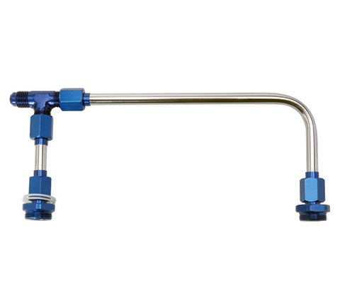 Jet Performance 34160BL Jet Dual Feed Fuel Line Kit 4160; Blue; Size -6AN In/Out; Includes Gaskets;