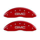 MGP Caliper Covers 34207FGMCRD Front Set of 2: Red finish, Silver GMC