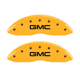MGP Caliper Covers 34207FGMCYL Front Set of 2: Yellow finish, Black GMC