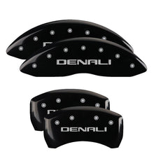 Load image into Gallery viewer, MGP Caliper Covers 34218SDNLBK Set of 4: Black finish, Silver Denali