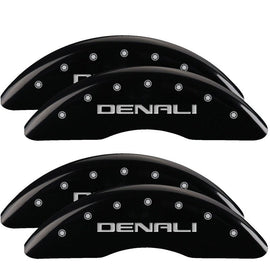 MGP Caliper Covers 34219SDNLBK Set of 4: Black finish, Silver Denali