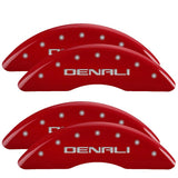 MGP Caliper Covers 34219SDNLRD Set of 4: Red finish, Silver Denali