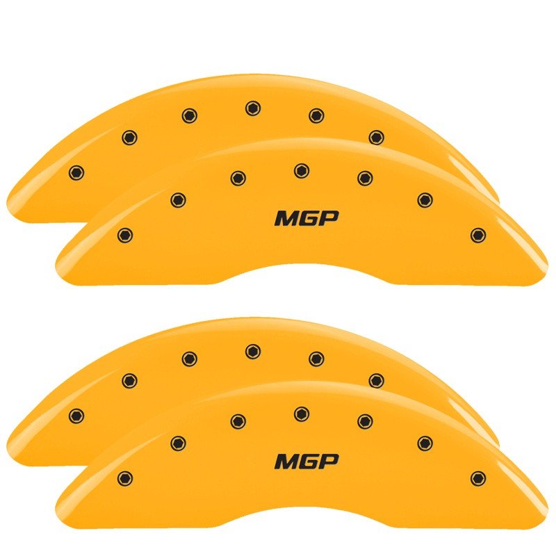 MGP Caliper Covers 34219SMGPYL Set of 4: Yellow finish, Black MGP