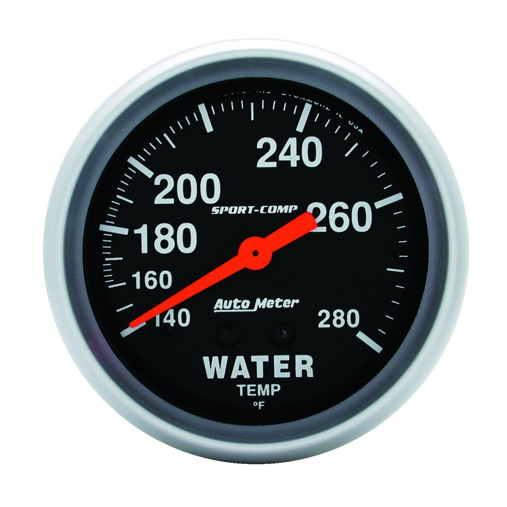 AutoMeter 3431 Traditional incandescent lighting illuminates around the perimeter of the dial