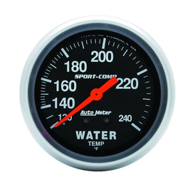 AutoMeter 3433 Traditional incandescent lighting illuminates around the perimeter of the dial