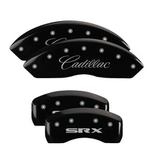 Load image into Gallery viewer, MGP Caliper Covers 35002SSRXBK Set of 4: Black finish, Silver Cadillac / SRX