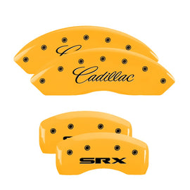 MGP Caliper Covers 35002SSRXYL Set of 4: Yellow finish, Black Cadillac / SRX