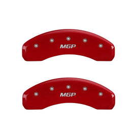 MGP Caliper Covers 35004SMGPRD Set of 4: Red finish, Silver MGP