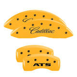 MGP Caliper Covers 35007SATSYL Set of 4: Yellow finish, Black Cadillac / ATS