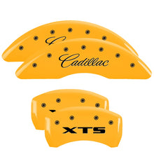 Load image into Gallery viewer, MGP Caliper Covers 35008SXTSYL Set of 4: Yellow finish, Black Cadillac / XTS