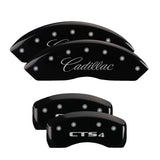 MGP Caliper Covers 35010SCT4BK Set of 4: Black finish, Silver Cadillac / CTS4