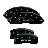 MGP Caliper Covers 35010SSTSBK Set of 4: Black finish, Silver Cadillac / STS