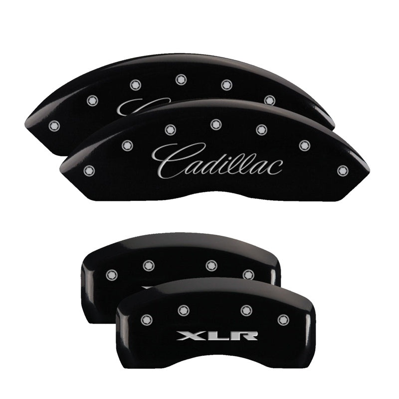 MGP Caliper Covers 35010SXLRBK Set of 4: Black finish, Silver Cadillac / XLR