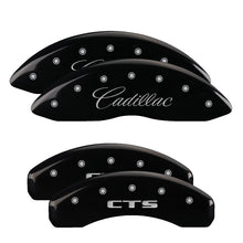 Load image into Gallery viewer, MGP Caliper Covers 35011SCTSBK Set of 4: Black finish, Silver Cadillac / CTS