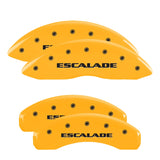 MGP Caliper Covers 35015SESCYL Set of 4: Yellow finish, Black Escalade