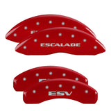 MGP Caliper Covers 35015SESVRD Set of 4: Red finish, Silver Escalade / ESV