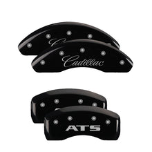Load image into Gallery viewer, MGP Caliper Covers 35023SATSBK Set of 4: Black finish, Silver Cadillac / ATS